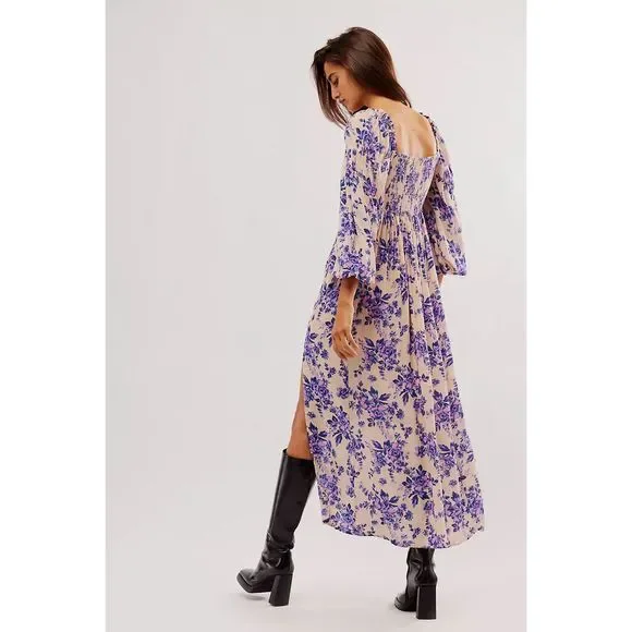 knee length dresses for ladies FREE PEOPLE Floral JAYMES Midi Dress